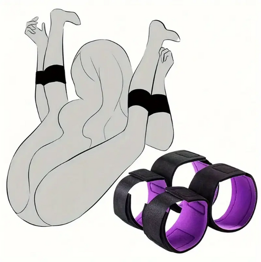 2pcs Adjustable Sex Bondage Wrist & Thigh Cuffs